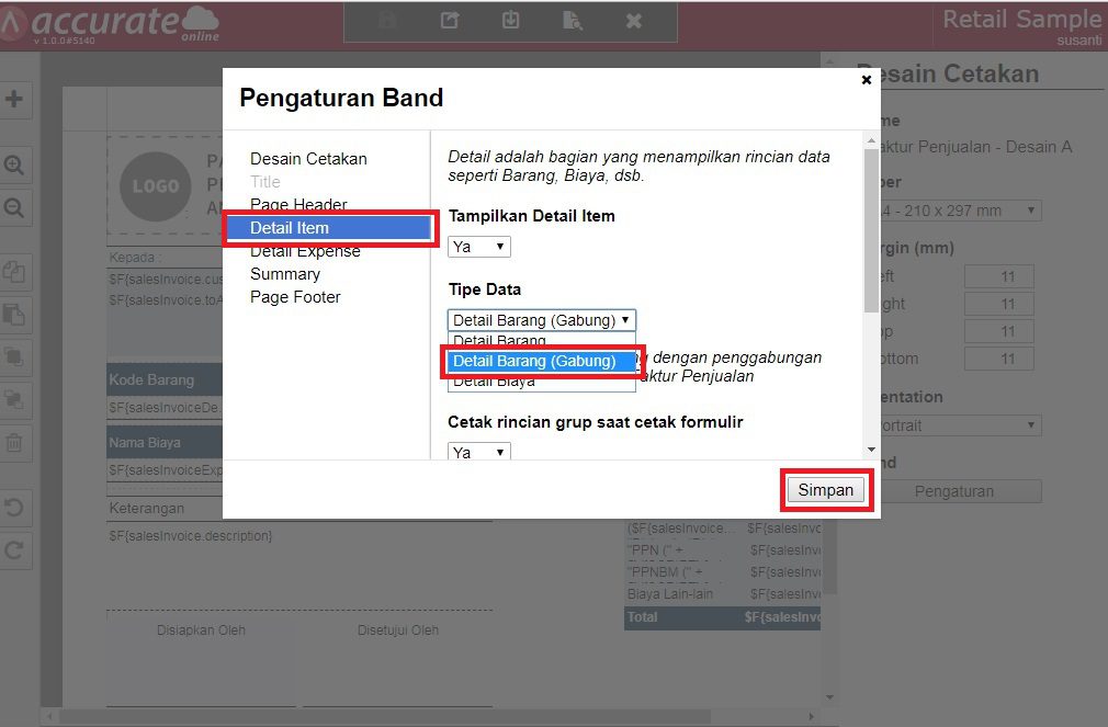 Menggabungkan Detail Barang Jadi Baris di Accurate Online