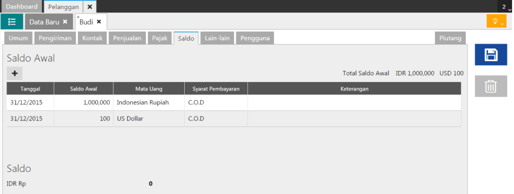 Cara Mengisi Saldo Piutang Pelanggan Dengan Multi Mata Uang di Accurate Online