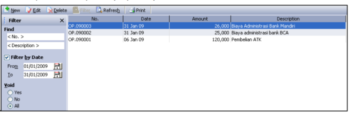Mengubah dan Menghapus Formulir Payment di Accurate