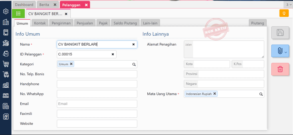 Menonaktifkan Pelanggan Sekaligus Banyak di Accurate Online