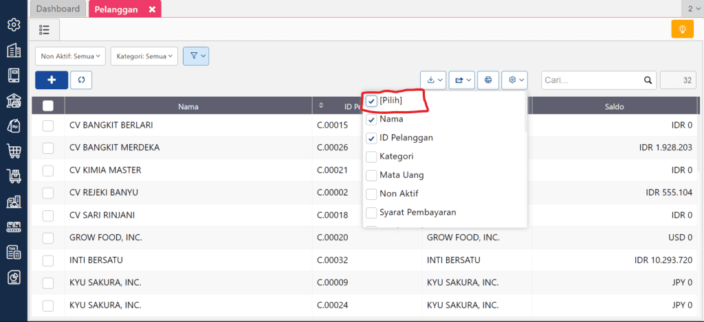 Menonaktifkan Pelanggan Sekaligus Banyak di Accurate Online