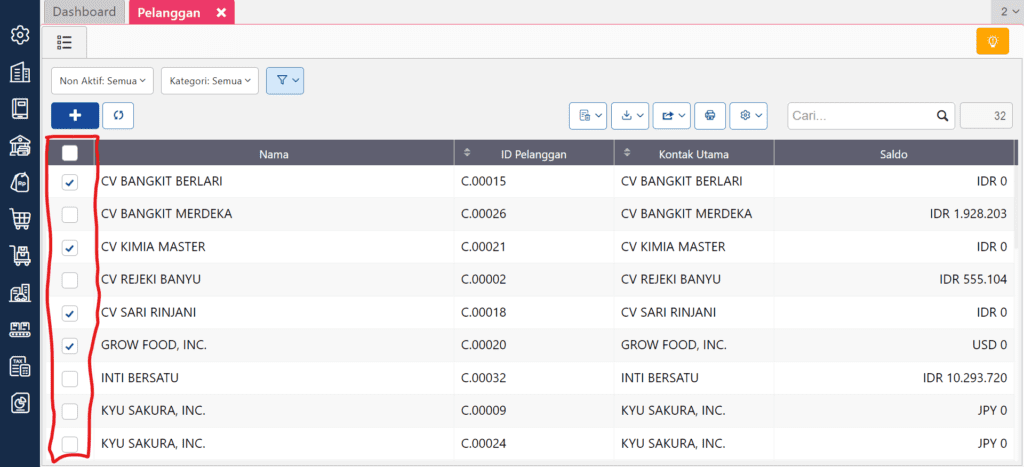 Menonaktifkan Pelanggan Sekaligus Banyak di Accurate Online