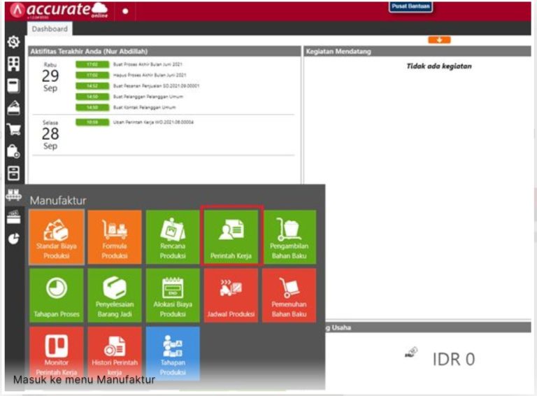 Menutup Perintah Kerja Belum Selesai di Accurate Online