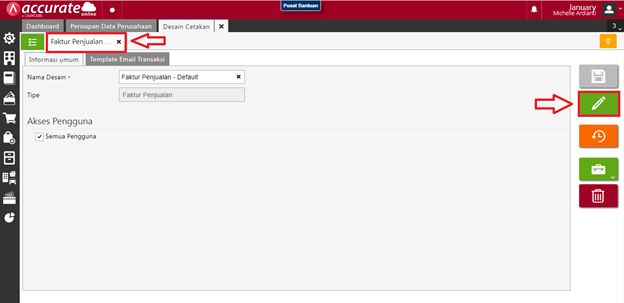 Nama Pengguna Cetak Faktur Penjualan di Accurate Online