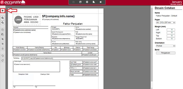 Nama Pengguna Cetak Faktur Penjualan di Accurate Online