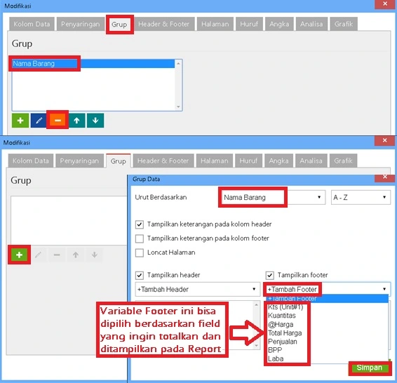 Nilai Total Dari Suatu Kolom di Laporan Accurate Online