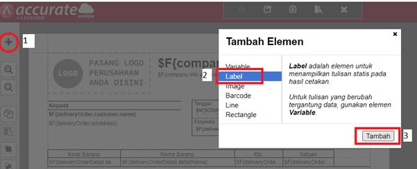 Nomor Seri Barang di Pengiriman Pesanan Accurate Online