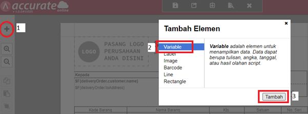 Nomor Seri Barang di Pengiriman Pesanan Accurate Online