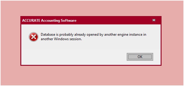 Notifikasi Database Already Opened Saat Membuka Accurate