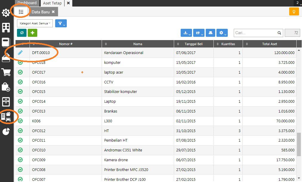 Pembelian Aset Tetap dengan Cicilan di Accurate Online