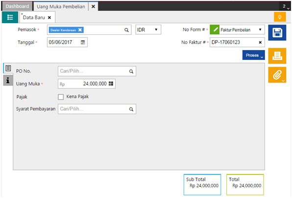 Pembelian Aset Tetap dengan Cicilan di Accurate Online