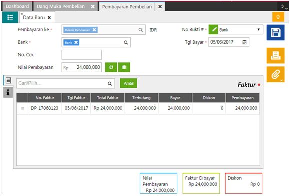Pembelian Aset Tetap dengan Cicilan di Accurate Online