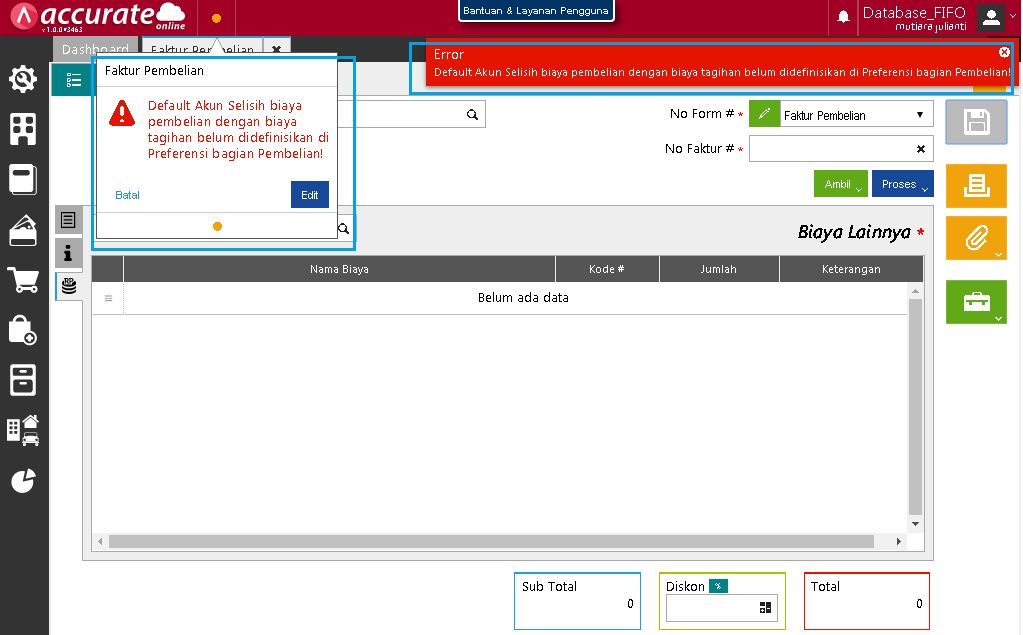Pembelian Barang Dengan Biaya Tambahan di Accurate Online