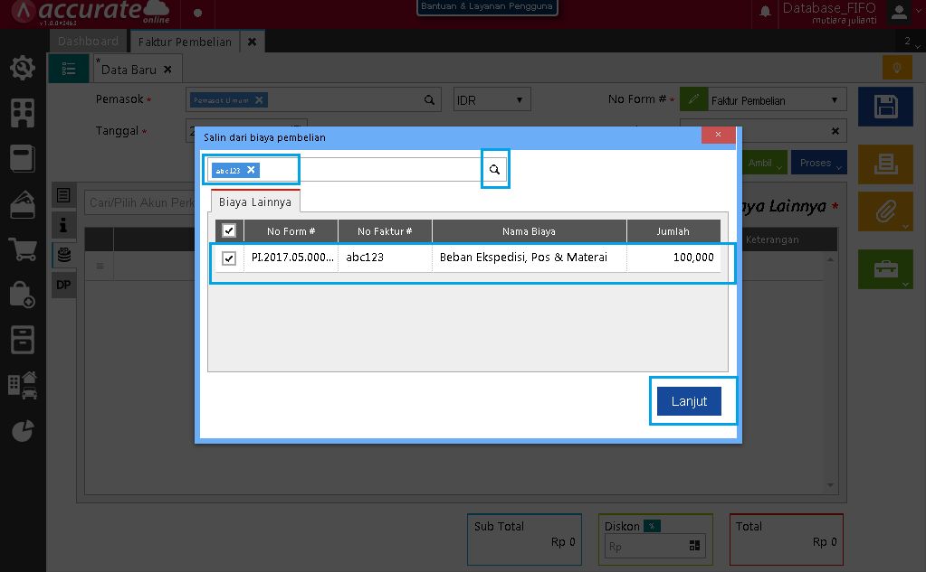 Pembelian Barang Dengan Biaya Tambahan di Accurate Online