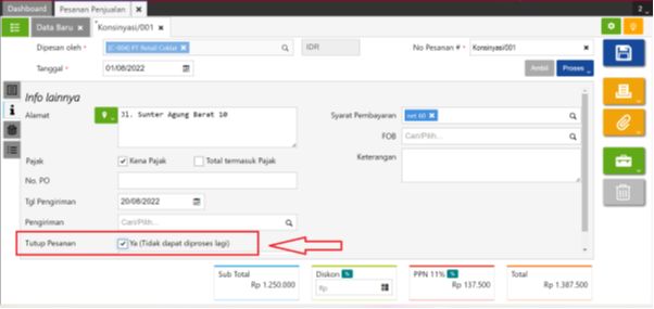 Pencatatan Retur atas Penjualan Konsinyasi Accurate Online