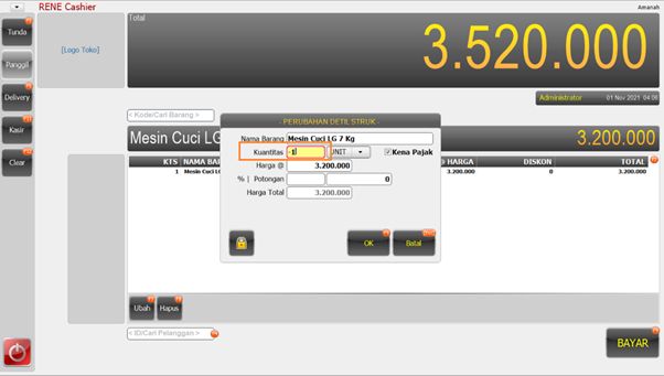 Pengembalian Barang di RENE menjadi Retur Penjualan