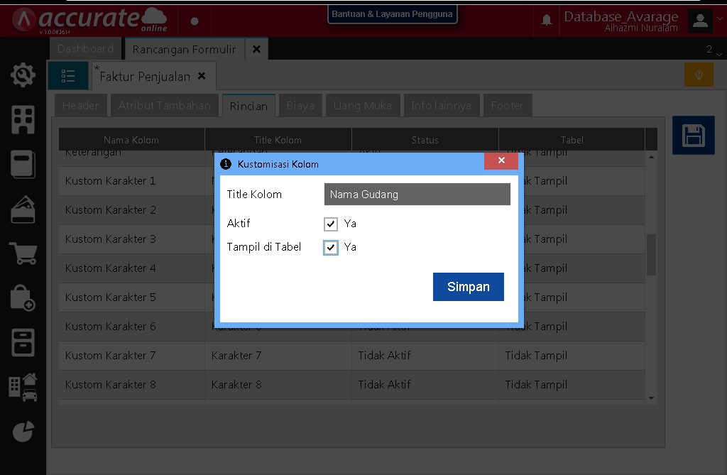 Penggunaan Kolom Karakter Barang & Jasa di Accurate Online