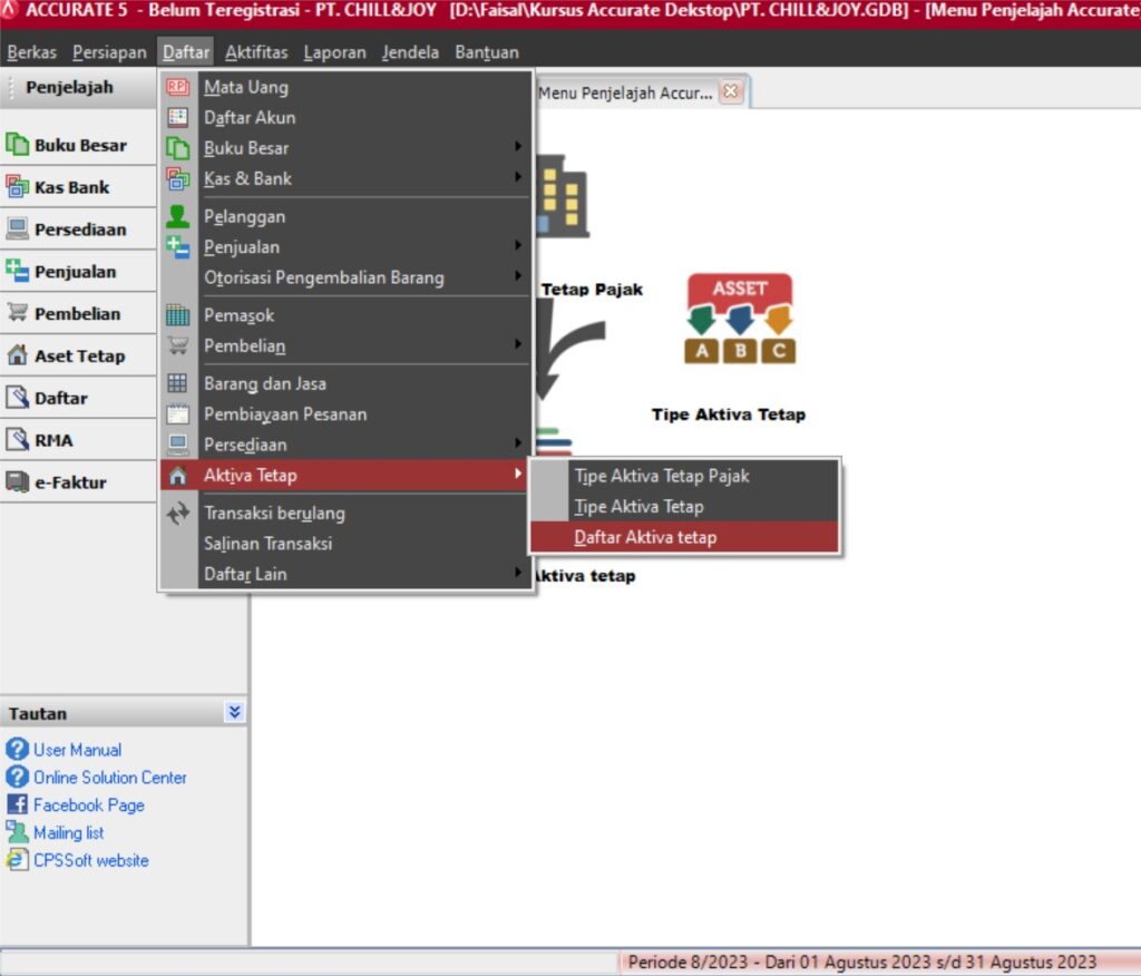 Penjualan Aktiva Tetap Melalui Invoice pada Accurate