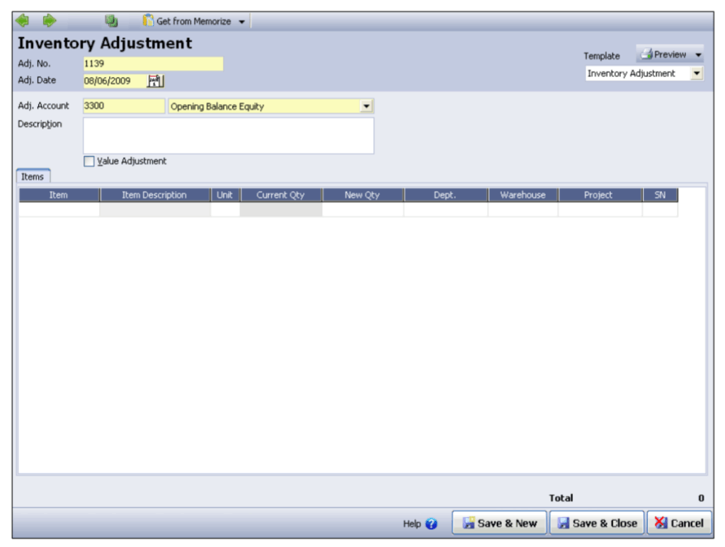Penyesuaian Persediaan [Inventory Adjustment] di Accurate