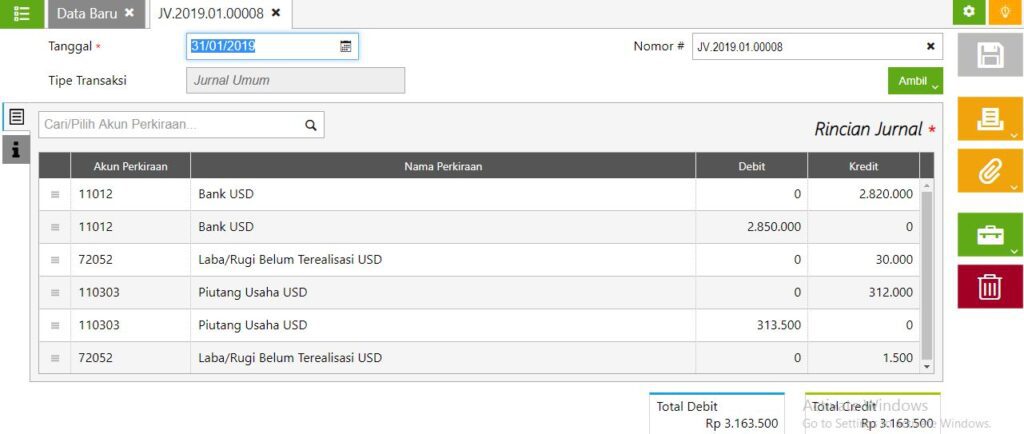 Perhitungan Selisih Kurs Mata Uang Asing di Accurate Online