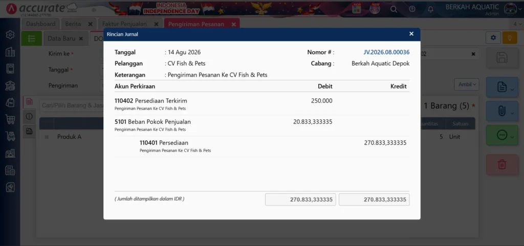 Perlakuan Cogs Faktur Penjualan Dimuka Pada Accurate Online 6