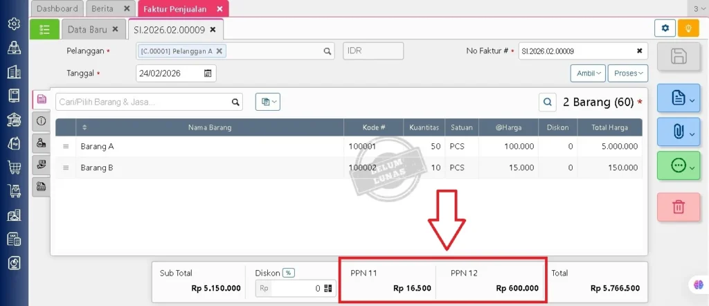Pesan Konfirmasi Pengaturan Tarif Ppn Di Accurate Online 7