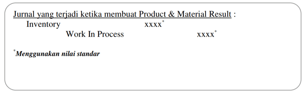 Product & Material Result di Aktivitas Pabrikasi Accurate