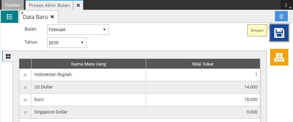 Proses Akhir Bulan di Accurate Online