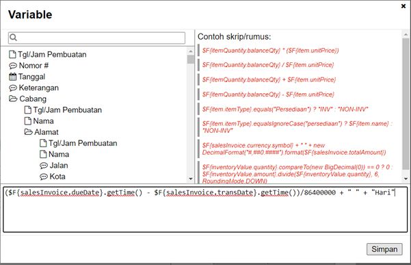 Rentang Jatuh Tempo di Faktur Penjualan Accurate Online