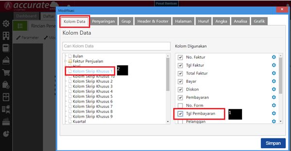 Rentang Penerimaan Penjualan di Laporan Accurate Online