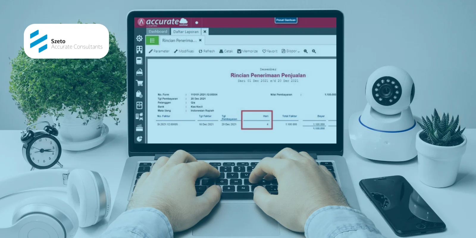 Rentang Penerimaan Penjualan di Laporan Accurate Online