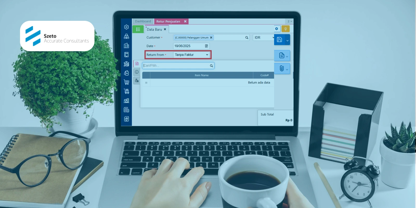 Retur Penjualan Untuk Faktur Dimuka pada Accurate Online