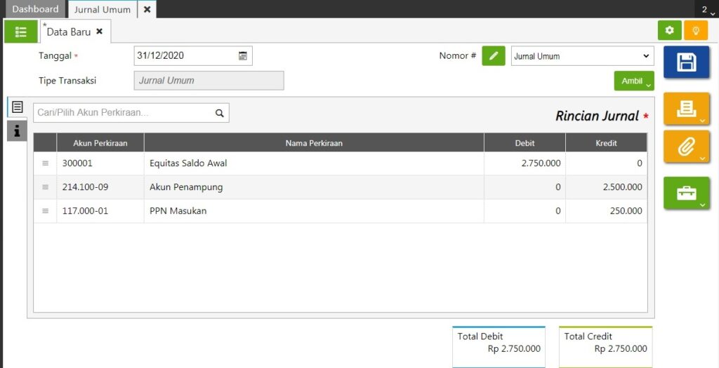 Saldo Awal Hutang dengan PPh di Accurate Online