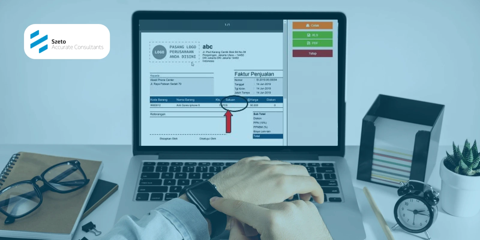 Satuan Barang di Cetakan Faktur Penjualan Accurate Online