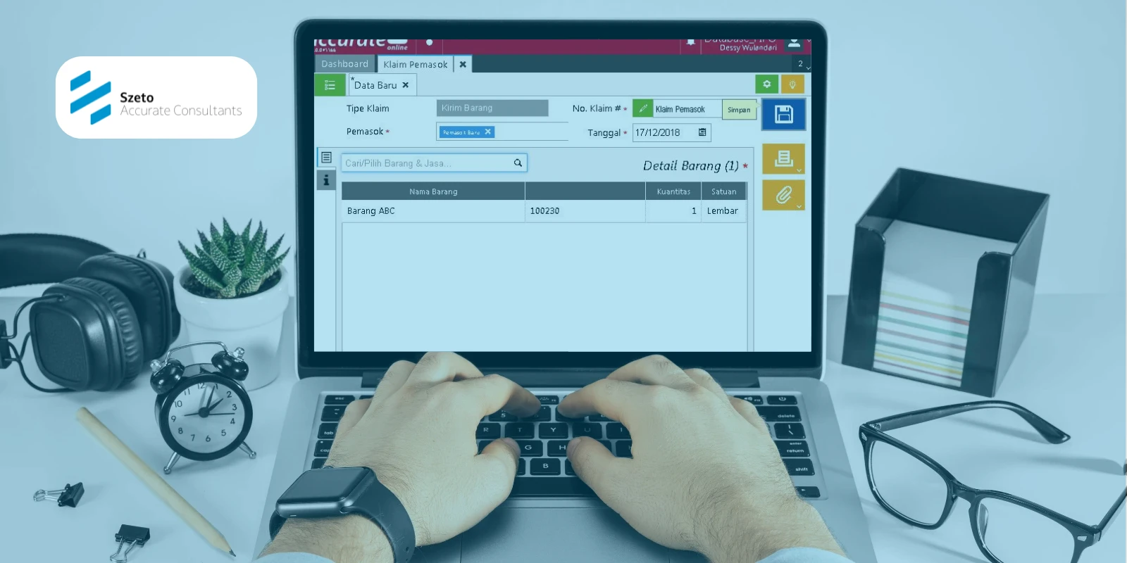 Selisih Nilai Persediaan di Klaim Pemasok Accurate Online