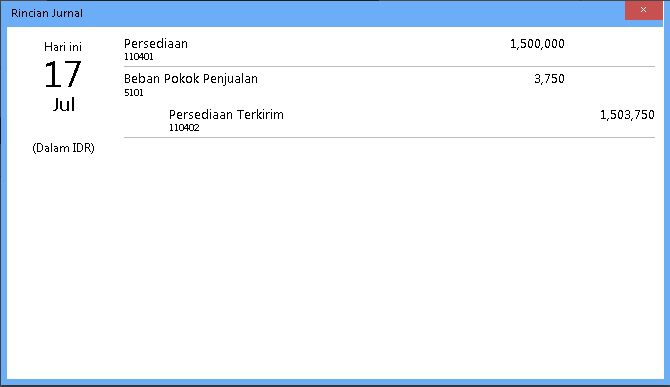 Selisih Nilai di Transaksi Pindah Barang Accurate Online