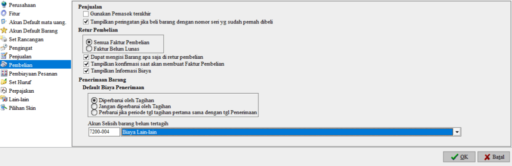 Selisih Penerimaan dan Faktur Pembelian di Accurate Online