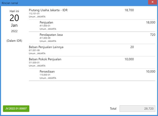 Sinkronisasi Service Charge di RENE ke Accurate Online