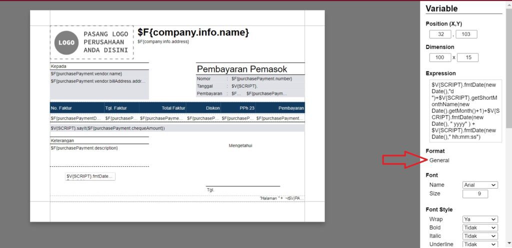 Tanggal & Waktu Bahasa Indonesia di Cetakan Accurate Online