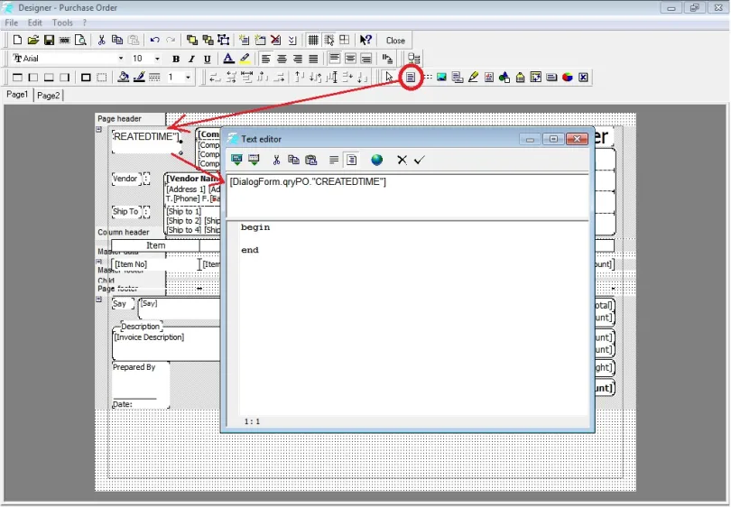 Tanggal dan Jam Input Transaksi di Preview PO Accurate