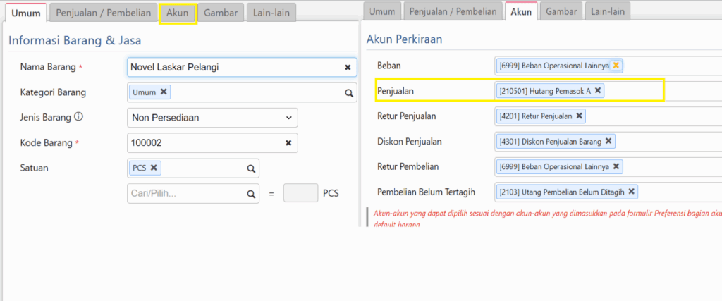 Transaksi Barang Konsinyasi Non Persediaan Accurate Online