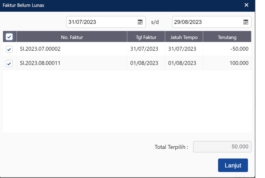 Transaksi Retur Penjualan Memotong Faktur Accurate Online