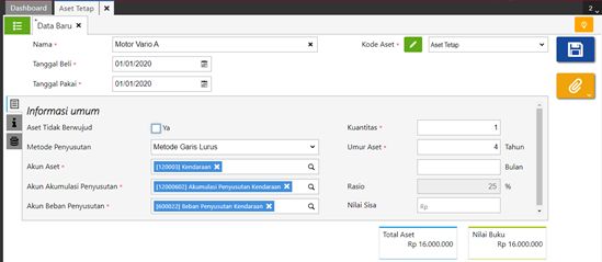 Ubah Aset Tetap Tanpa Mempengaruhi Laporan Accurate Online