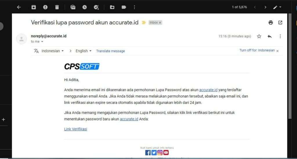 Cara Mengatasi Lupa Password Akun Accurate Online