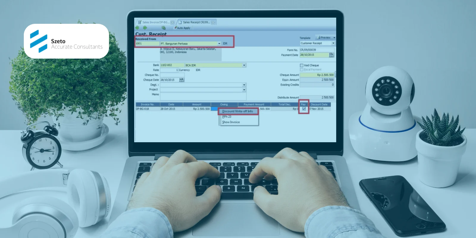 Write Off Sales Receipt atau Purchase Payment pada Accurate