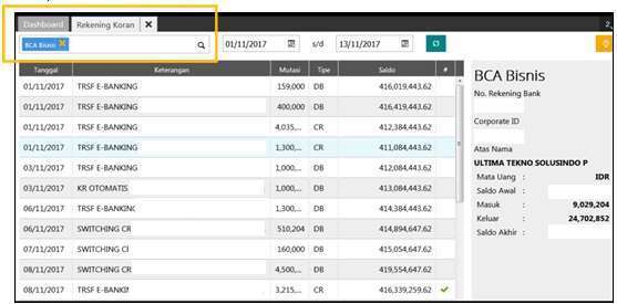 Cara Melihat Rekening Koran di Accurate Online