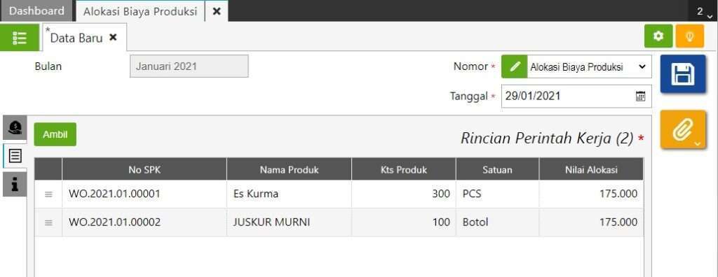 Cara Membuat Alokasi Biaya Produksi di Accurate Online