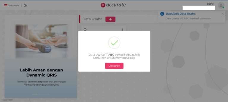 Cara Membuat Data Usaha di Accurate Online