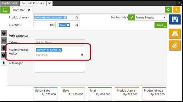 Cara Membuat Formula dengan Tahapan Produksi di Accurate Online