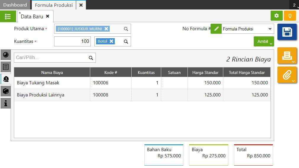 Cara Membuat Formula dengan Tahapan Produksi di Accurate Online